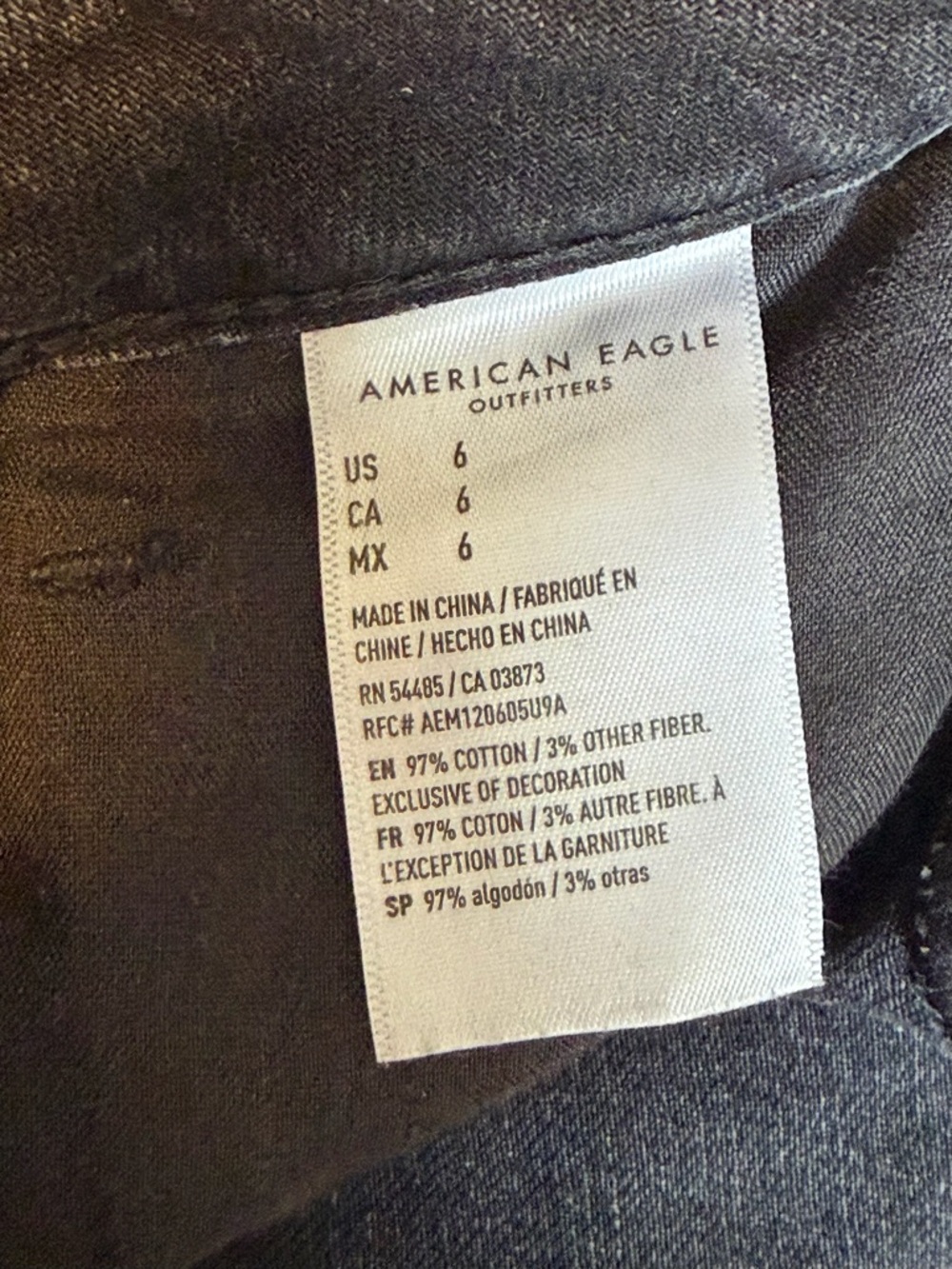 American Eagle Outfitters Black Distressed Cutoff Jean Shorts - Picture 5 of 8